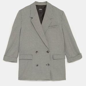 Zara Oversized Plaid Blazer